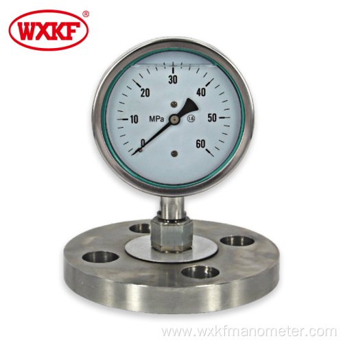 High quality stainless steel oil filled diaphragm seal pressure gauge in pressure gauges